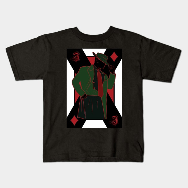 Jack of Diamonds v2 Kids T-Shirt by ProxishDesigns